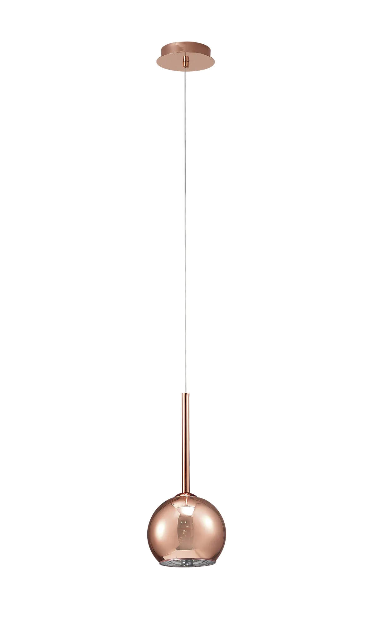Regina Glass Pendant 1 Light Copper D0107  Deco Regina